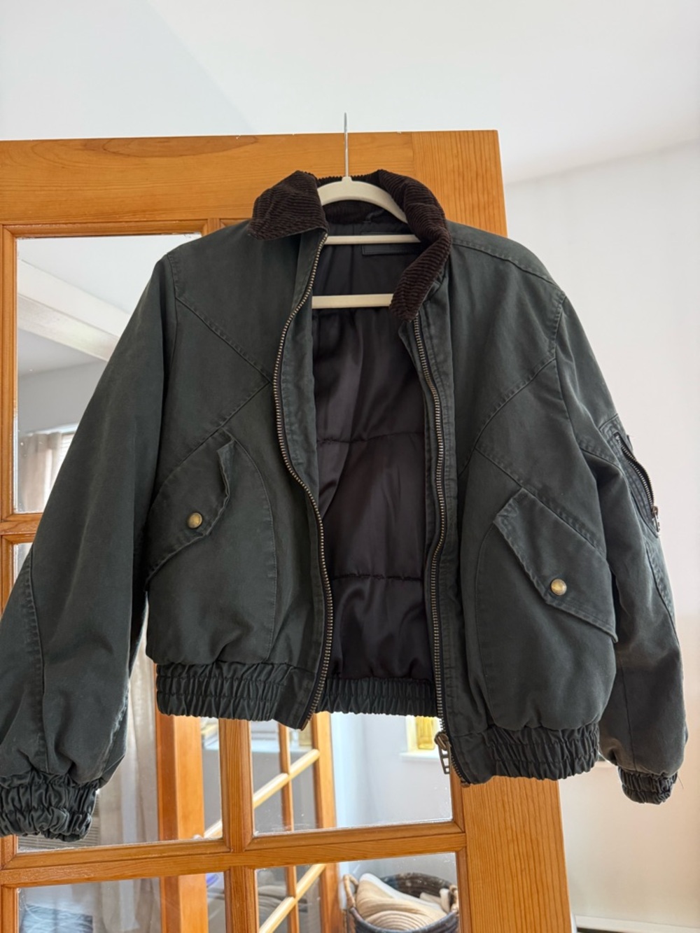 BLANK dark green/grey bomber jacket